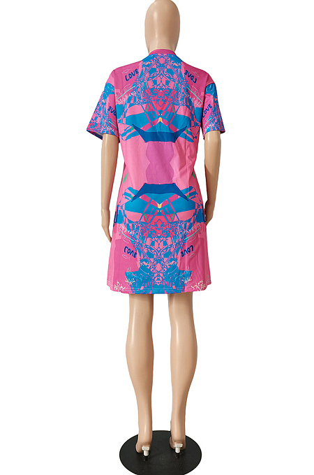 Fashion Positioning Digital Printing Loose Casual Dresses CM2106