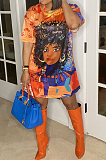 Fashion Positioning Digital Printing Loose Casual Dresses CM2106
