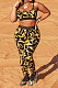 Euramerican Women Sexy Vest Totem Printing Pants Sets ATE5118
