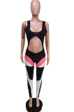 Positioning Print Dew Muscle Sports Jumpsuits F8339