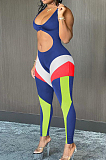 Positioning Print Dew Muscle Sports Jumpsuits F8339