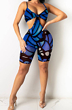 Casual Print Sling Chest Wrap Cultivate One's Morality Sports Yoga Suts F8341