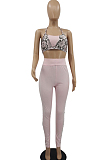 Fashion Sling Boob Tube Top Positioning Print Two-Piece KK8246