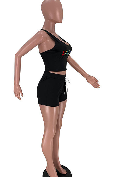 Embroidered Back Hollow Out Sexy Shorts Sets SXS6035