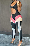 Positioning Print Dew Muscle Sports Jumpsuits F8339
