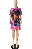 Fashion Positioning Digital Printing Loose Casual Dresses CM2106
