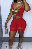 Printing Firing Letter Casual Sport Shorts Sets ABL4014