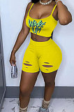 Printing Firing Letter Casual Sport Shorts Sets ABL4014