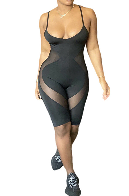 Sexy Casual Sling Prue Color Jumpsuits QL6007