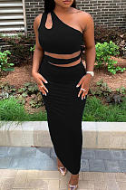 Casual Fashion Sleeveless Vest Long Dress Two-Piece QL6022