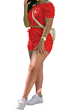 A Wock Shoulder Bind Prue Color Sports Shorts Two-Piece QL6020