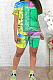 Casual The Positioning Print Shorts T-Shirt Two-Piece WJ5202
