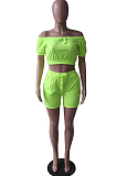 A Wock Shoulder Bind Prue Color Sports Shorts Two-Piece QL6020