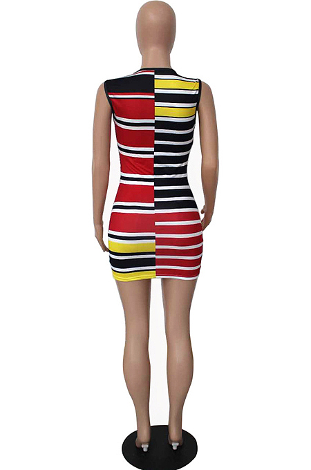 Fashion Paint Cans Positioning Print Dresses QL6019