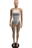 Sexy Off Shoulder Cultivate One's Morality Sling Prue Color Jumpsuit SYY8053