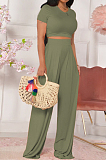 Prue Color Dew Waist Flared Trousers Casual Two-Piece TRS933