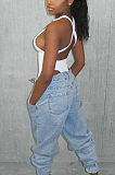 Sexy Off Shoulder Cultivate One's Morality Sling Prue Color Jumpsuit SYY8053