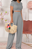 Prue Color Dew Waist Flared Trousers Casual Two-Piece TRS933