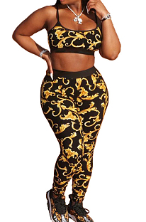 Fashion Print Sports Casual Sling Two-Piece ZNN9039