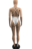 Sexy Off Shoulder Cultivate One's Morality Sling Prue Color Jumpsuit SYY8053