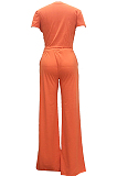 Prue Color Dew Waist Flared Trousers Casual Two-Piece TRS933