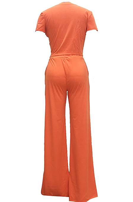 Prue Color Dew Waist Flared Trousers Casual Two-Piece TRS933