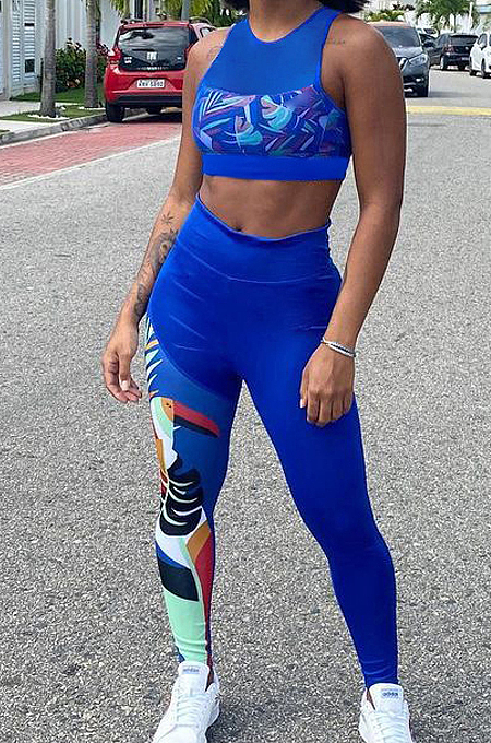 Sexy Print Sports Casual Two-Piece ZNN8018