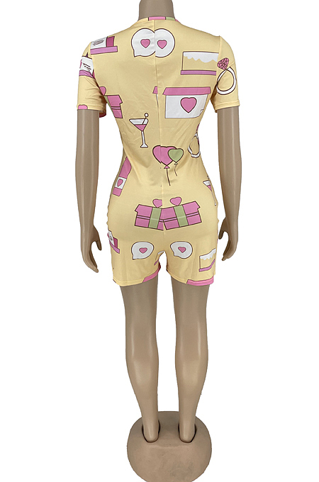 Personality Print Casual The Home Jumpsuits ZNN8032