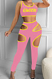 Offset Printing Package Edge Sport Casual Pants Sets NK220