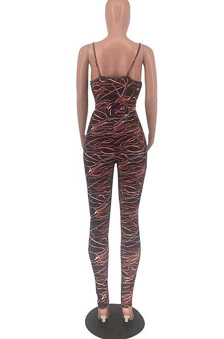 Sexy Tight Sling Tie Dye Two-Piece TD8016