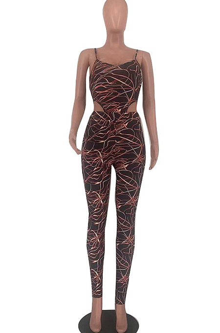 Sexy Tight Sling Tie Dye Two-Piece TD8016