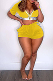 Sports Milk Fiber Causal Zipper Sepuins Two-Piece NRS8042