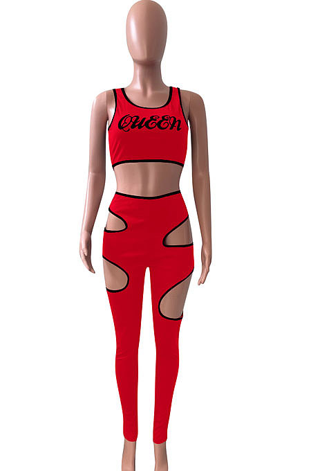 Offset Printing Package Edge Sport Casual Pants Sets NK220