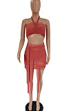 Bandeau Bra Mini Skirt Irregular Bind Net Yarn Perspective Sexy Club Suits Skirts Sets DY6997
