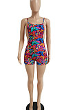 Butterfly Angel Printing Sexy Gallus Romper Shorts DY6648