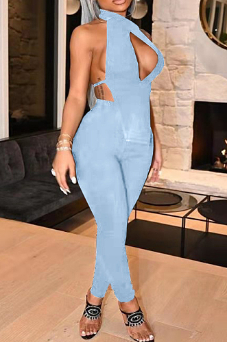 Fashion Sexy Chest Wrap Backless Prue Color Two-Piece TK6151