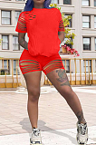 Fashion Prue Color Hurnt Flowers Sport Suits TK6090 
