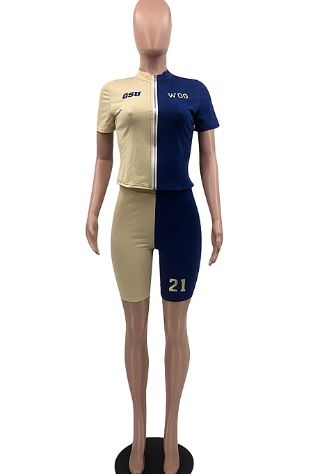 Summer Fashion Joining Together Casual Spors Two-Piece OEP6256