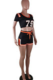 Positioning Printing Short Sleeve Two-Pieces AWL5843