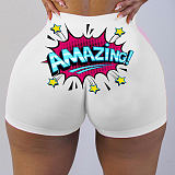 Sexy Tight Pattern Printing Yoga Shorts SDD9477