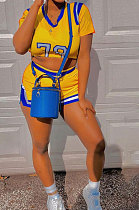 Positioning Printing Short Sleeve Two-Pieces AWL5843