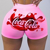 Sexy Tight Pattern Printing Yoga Shorts SDD9484