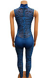 Women Net Yarn Perspective Spliced Sexy Bodycon Jumpsuits FA7170