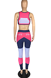 Fashion Letter Joining Togeher Vest Casual Sport Suits LMM8223