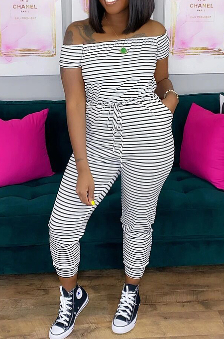 Fashion Stripe Sersonality Jumpsuits OEP6251