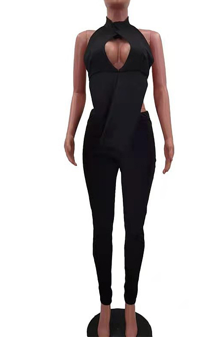 Fashion Sexy Chest Wrap Backless Prue Color Two-Piece TK6151