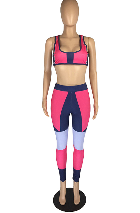 Fashion Letter Joining Togeher Vest Casual Sport Suits LMM8223