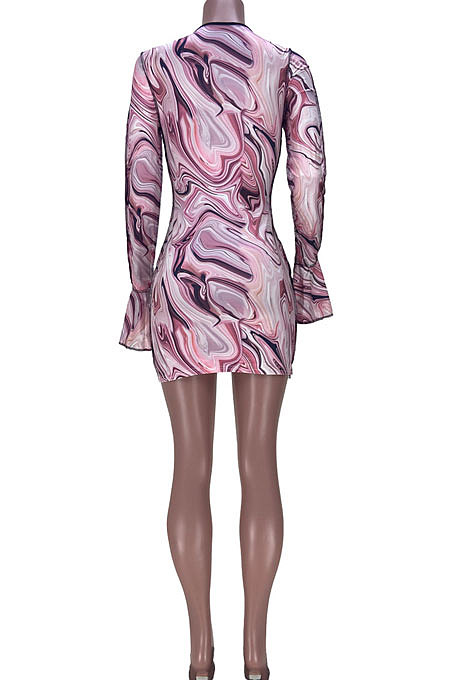 Trendy Casual Personality Hollow Out Mini Dress MDF5224