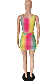 Sexy Rainbow Vest Mesh Two-Piece MLL164