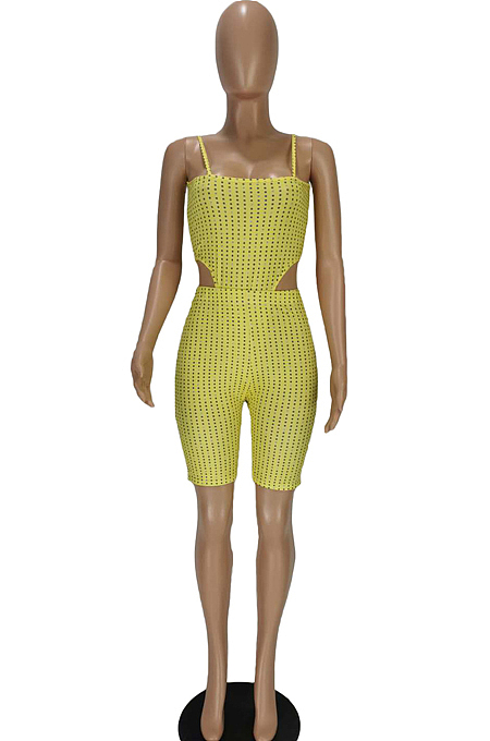 Fashion Star Hole Hole Print Sexy Two-Piece TK6096 